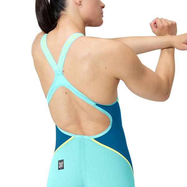 Fastskin LZR Pure Intent 2.0 Openback Kneeskin naisten kilpapuku, Arctic Glass - Speedo