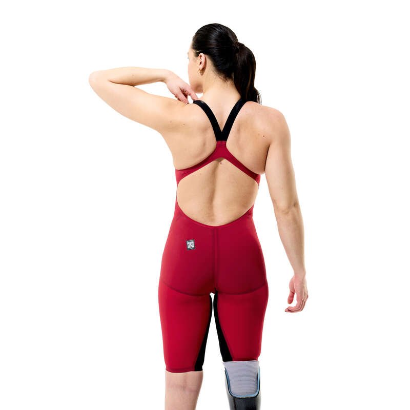 Fastskin LZR Pure Valor 2.0 Openback Kneeskin naisten kilpapuku, punainenSpeedo