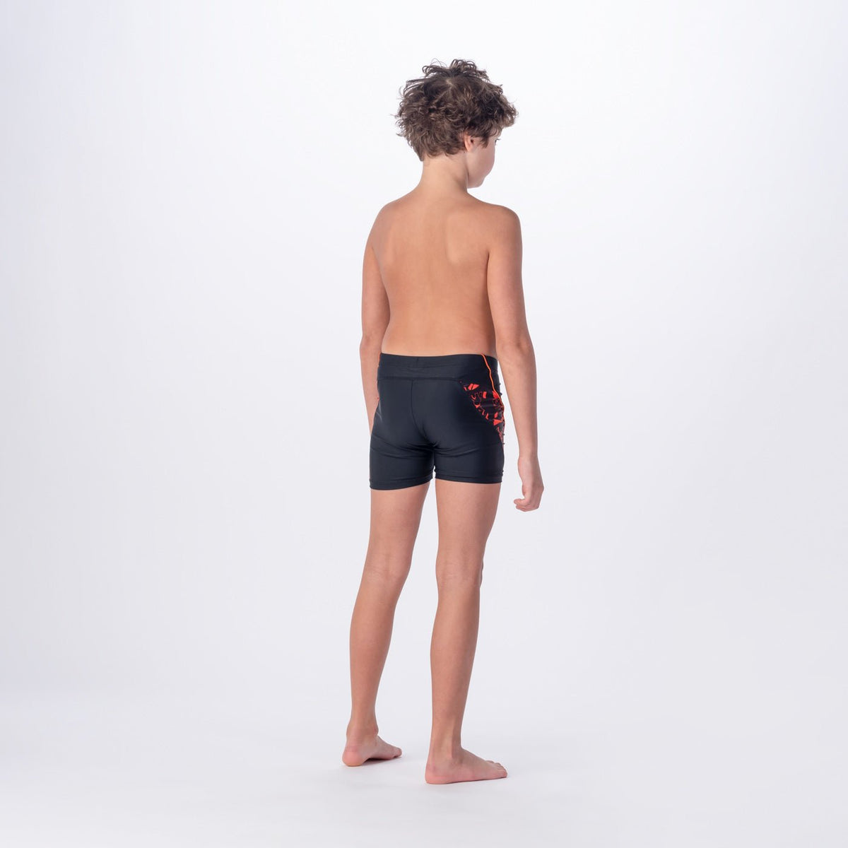 Fiero lasten boxer-uimahousut, musta logokuvio