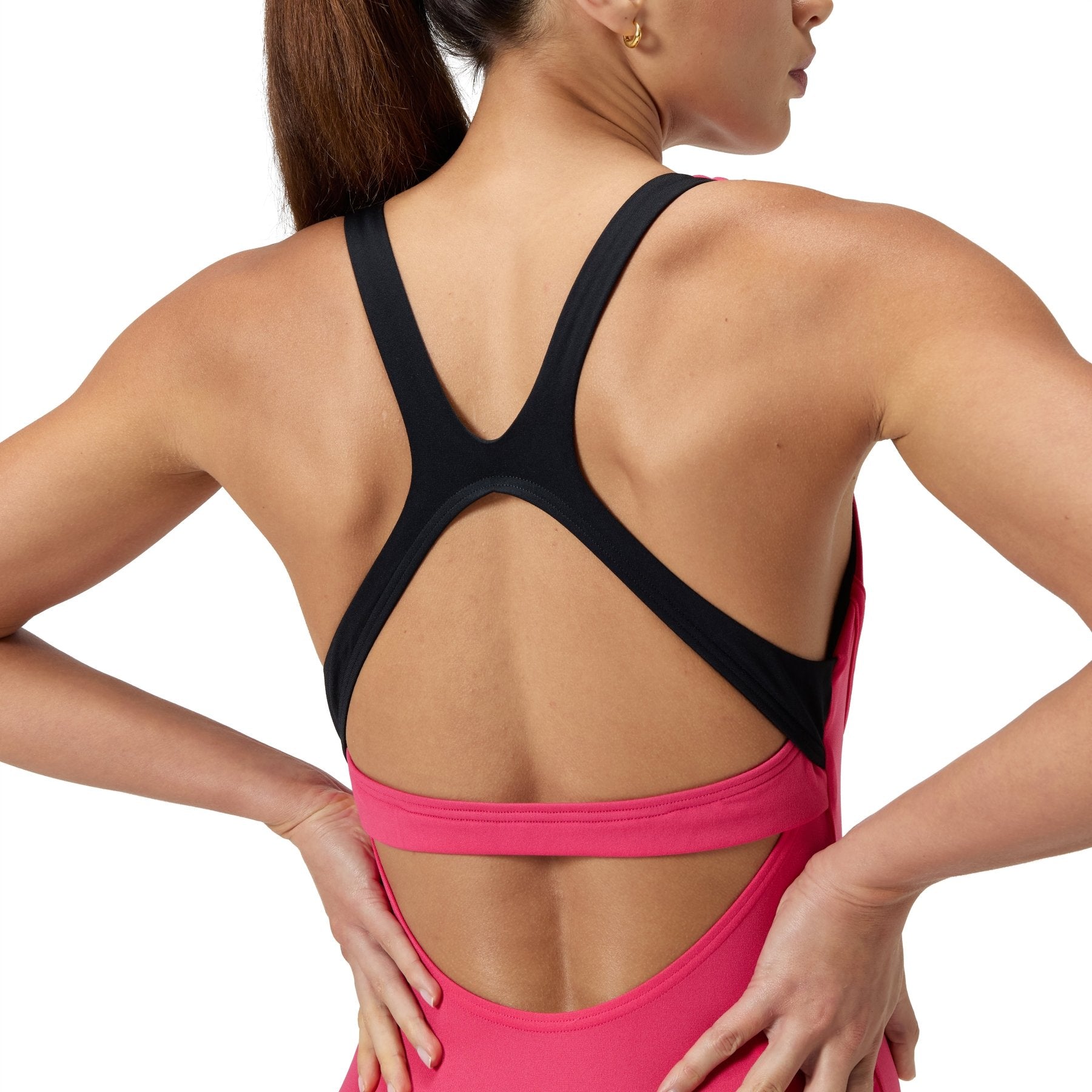 Flex Band naisten uimapuku sisäänrakennetulla liiviosalla, pinkki - musta - Speedo