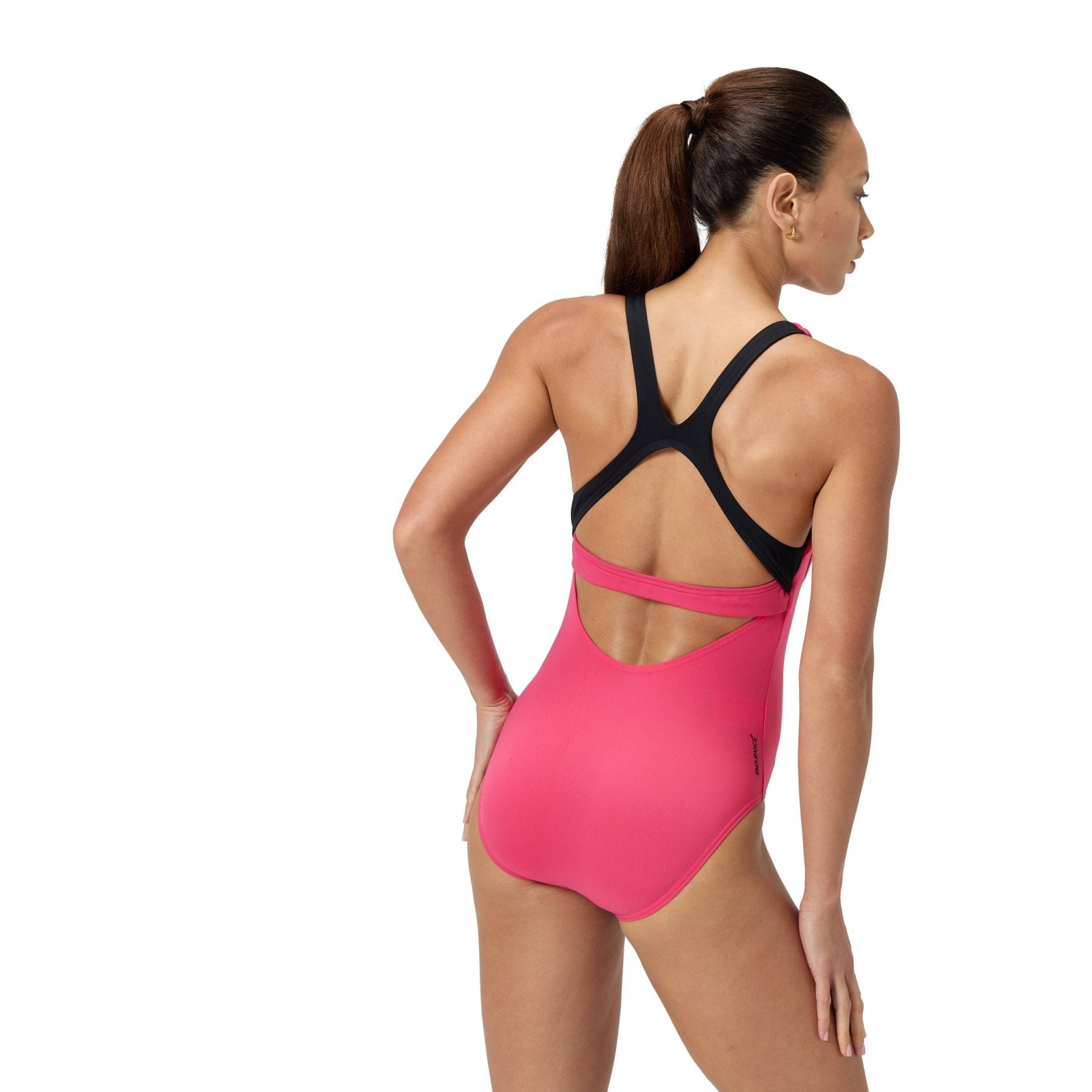 Flex Band naisten uimapuku sisäänrakennetulla liiviosalla, pinkki - musta - Speedo