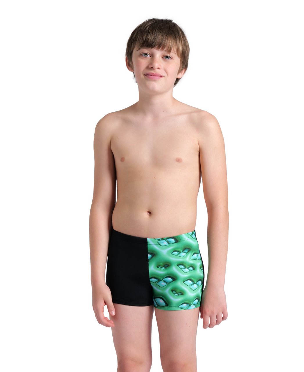 Foam Swim Short poikien uimahousut, musta - vihreäArena