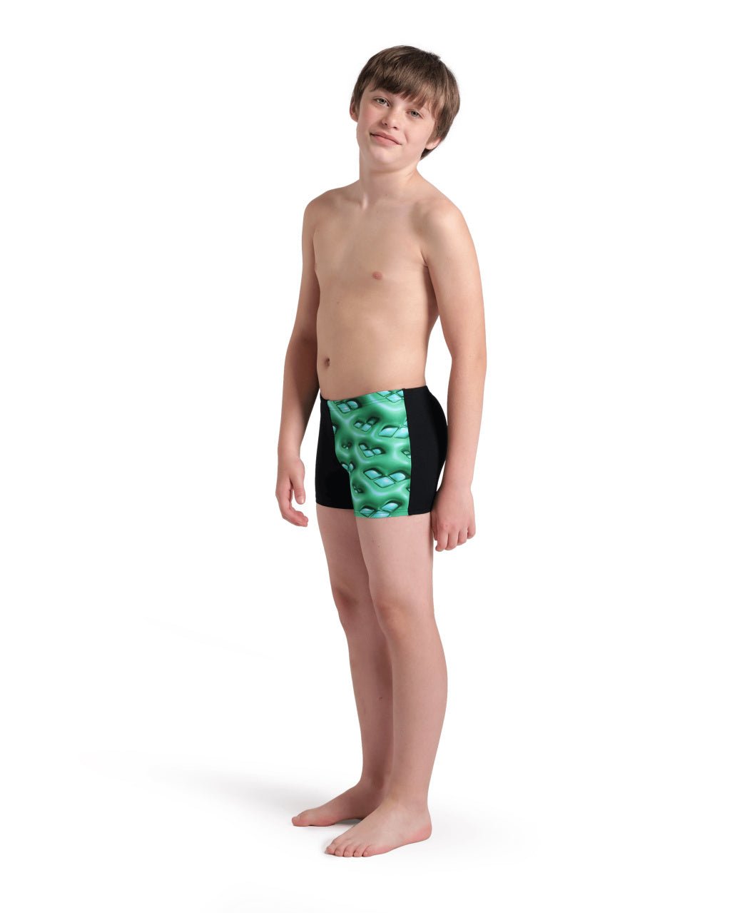 Foam Swim Short poikien uimahousut, musta - vihreäArena