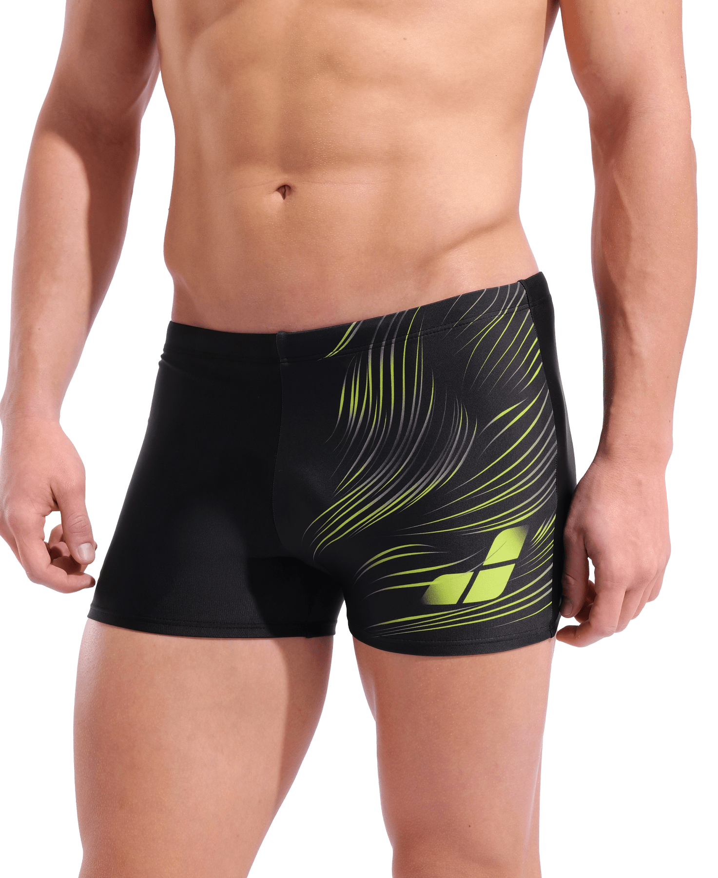 Foliage Swim Short miesten uimahousut, musta-värikäsArena
