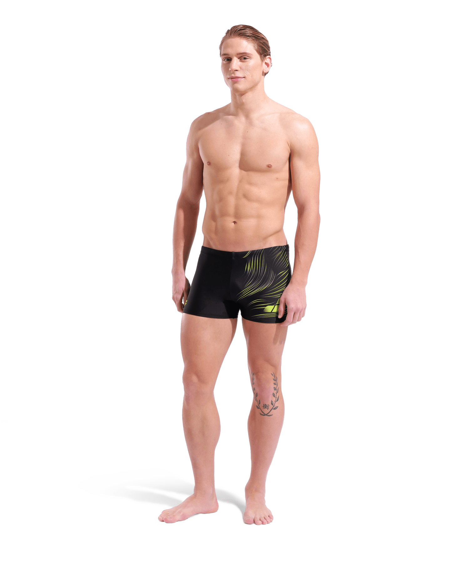 Foliage Swim Short miesten uimahousut, musta-värikäsArena