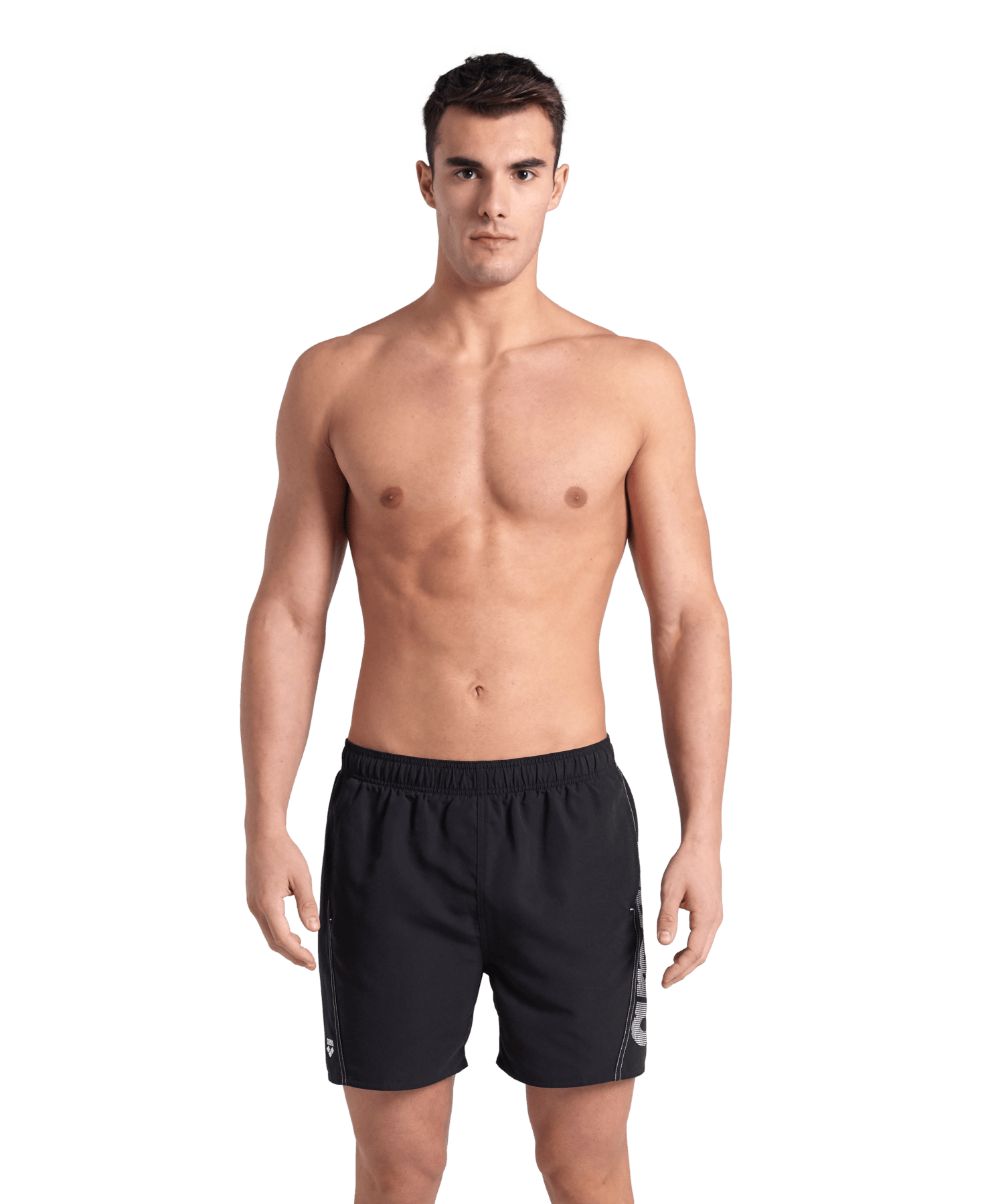 Fundamentals Logo Boxer R miesten uimashortsit, musta-valkoinenArena