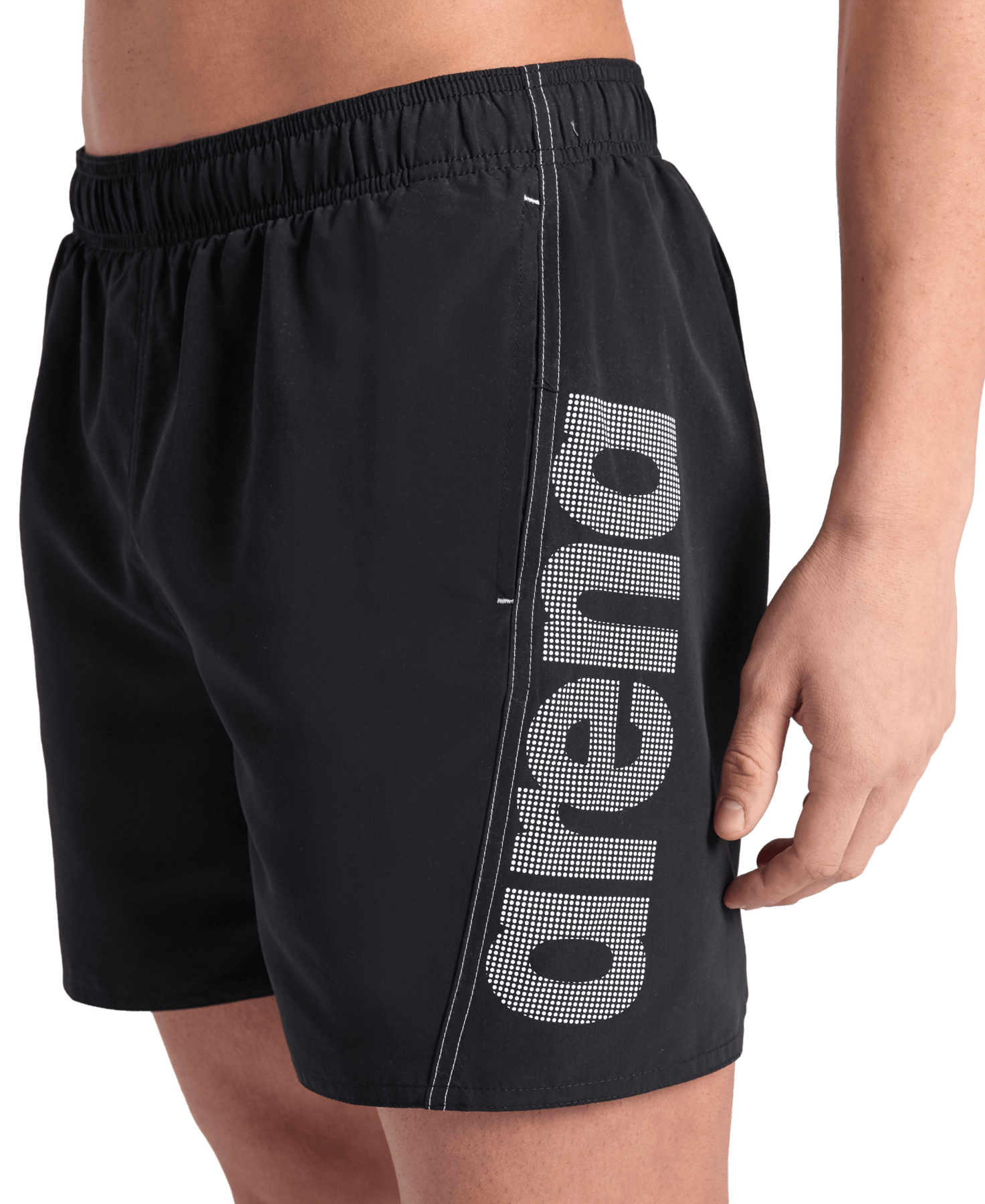 Fundamentals Logo Boxer R miesten uimashortsit, musta-valkoinenArena