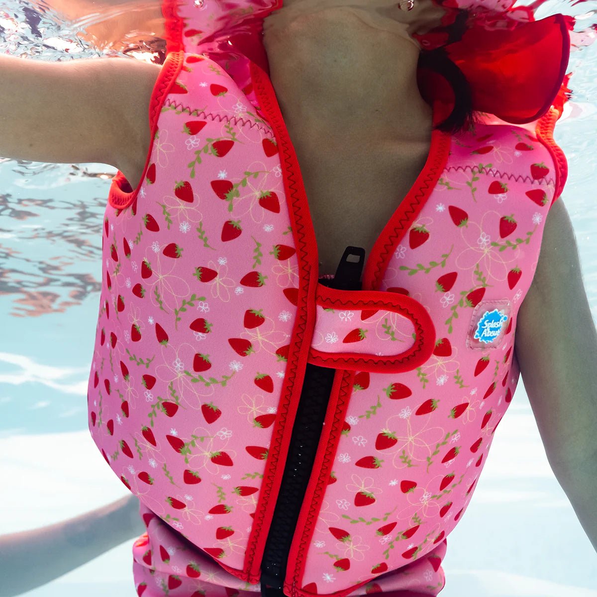 Go Splash lasten uimaliivi vyöllä, Strawberry FieldSplash About