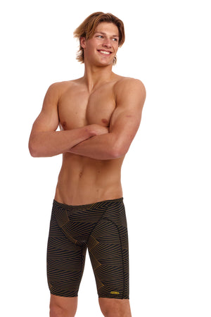 Gold Weaver men's jammer swim trunks