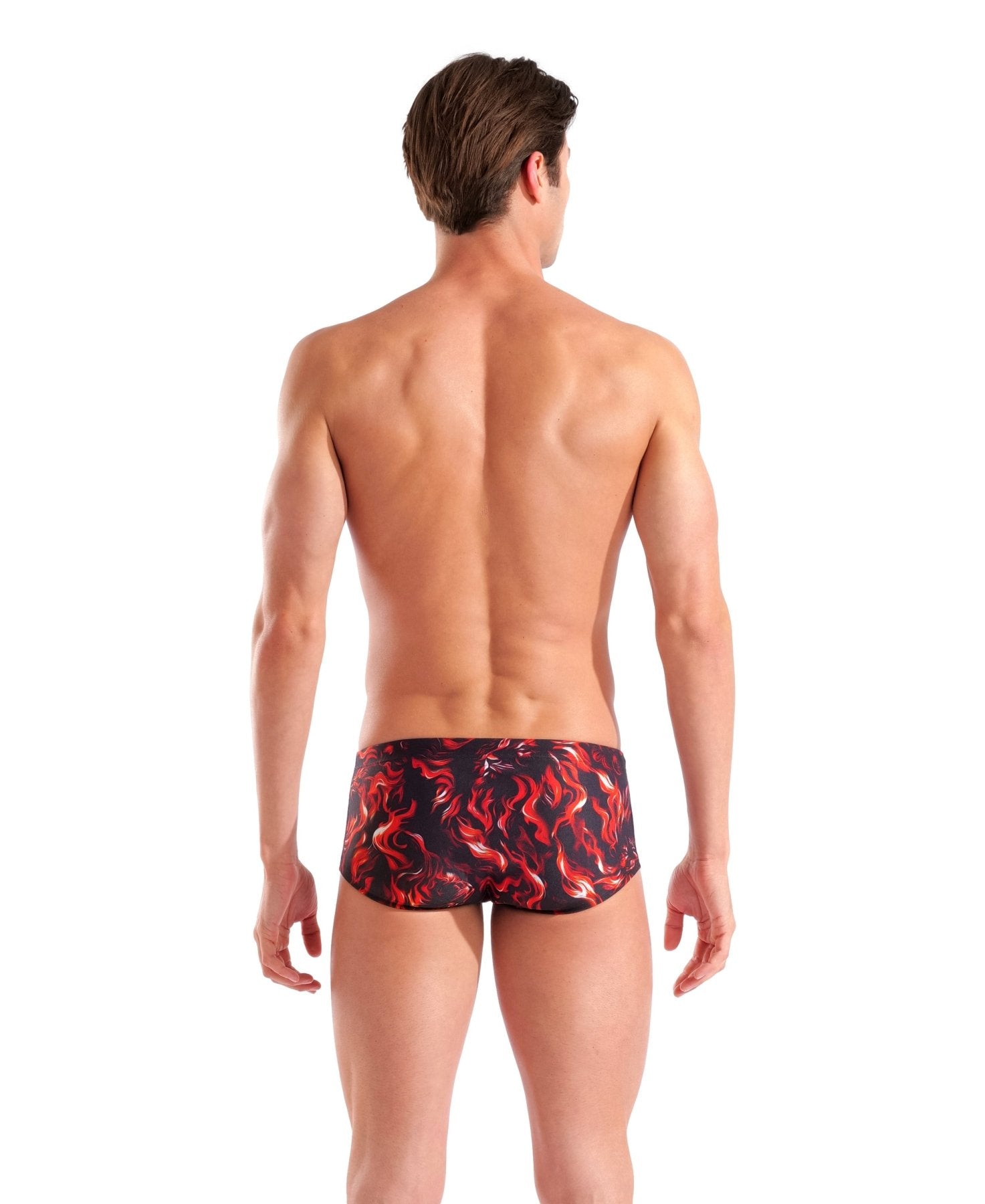 Graphic Swim Low Waist Short miesten uimahousut, puna - musta IndomitusArena