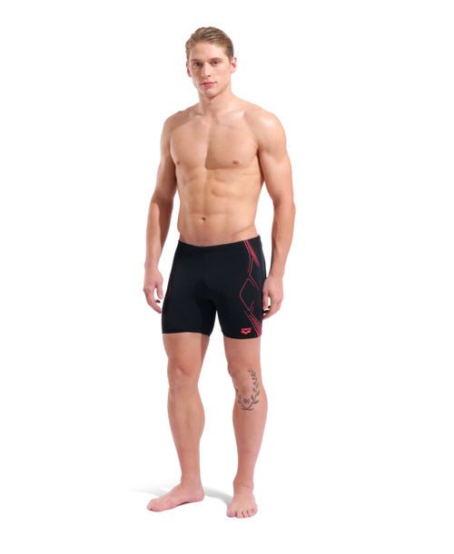 Graphic Swim Mid Jammer miesten uimahousut, musta - koralliArena