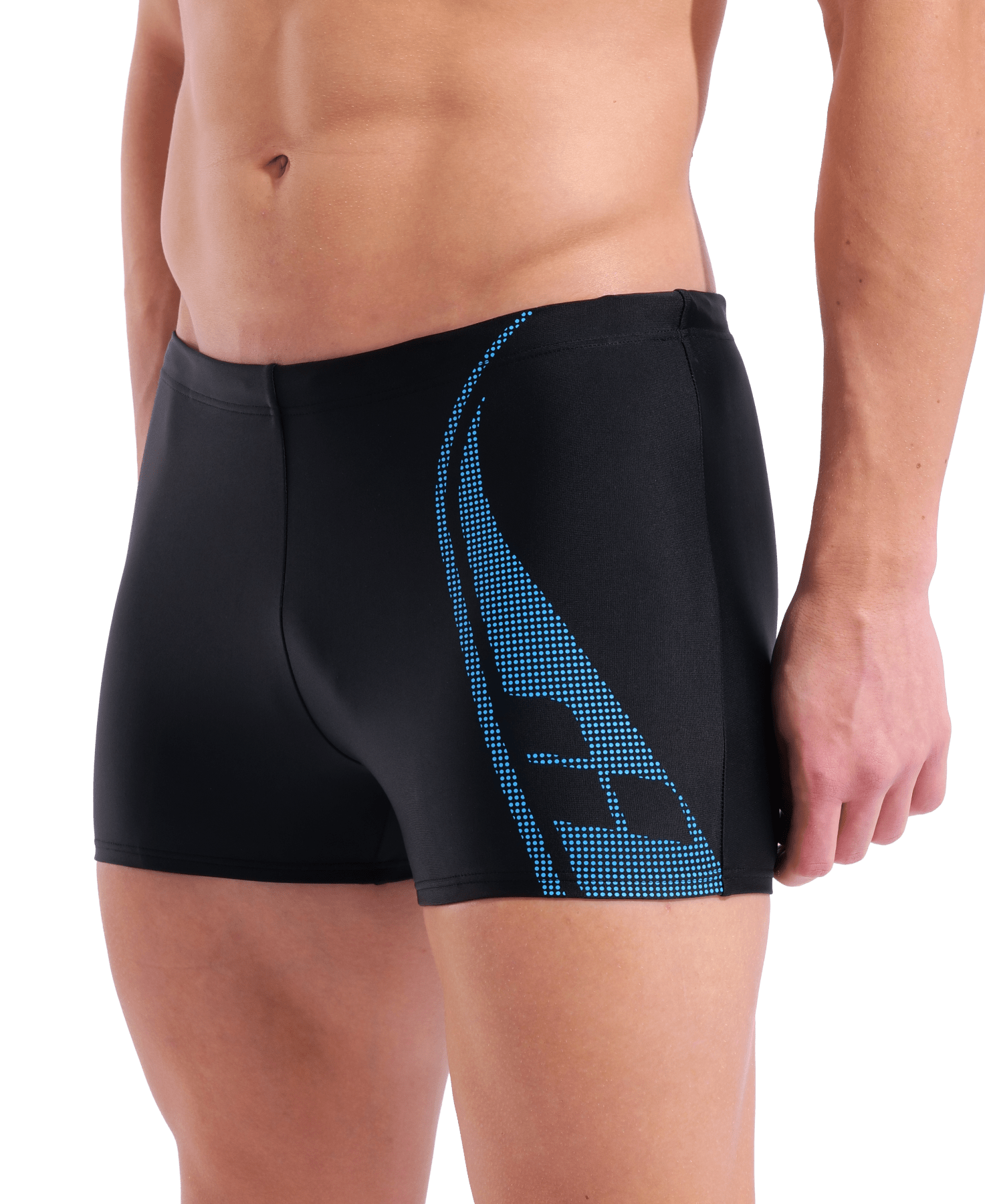 Graphic Swim Short miesten uimahousut, musta-turkoosiArena