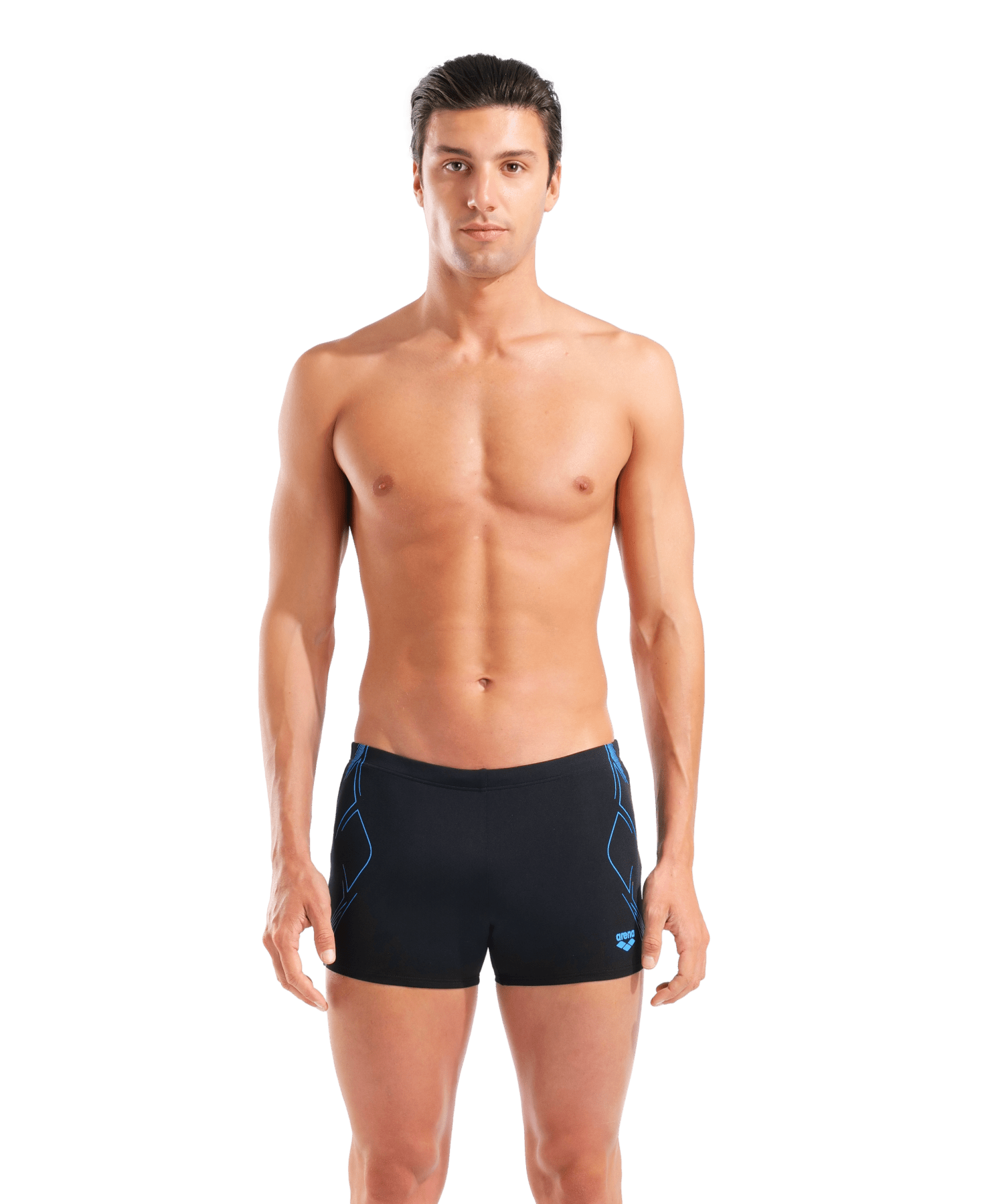 Graphic Swim Short miesten uimahousut, musta - turkoosiArena