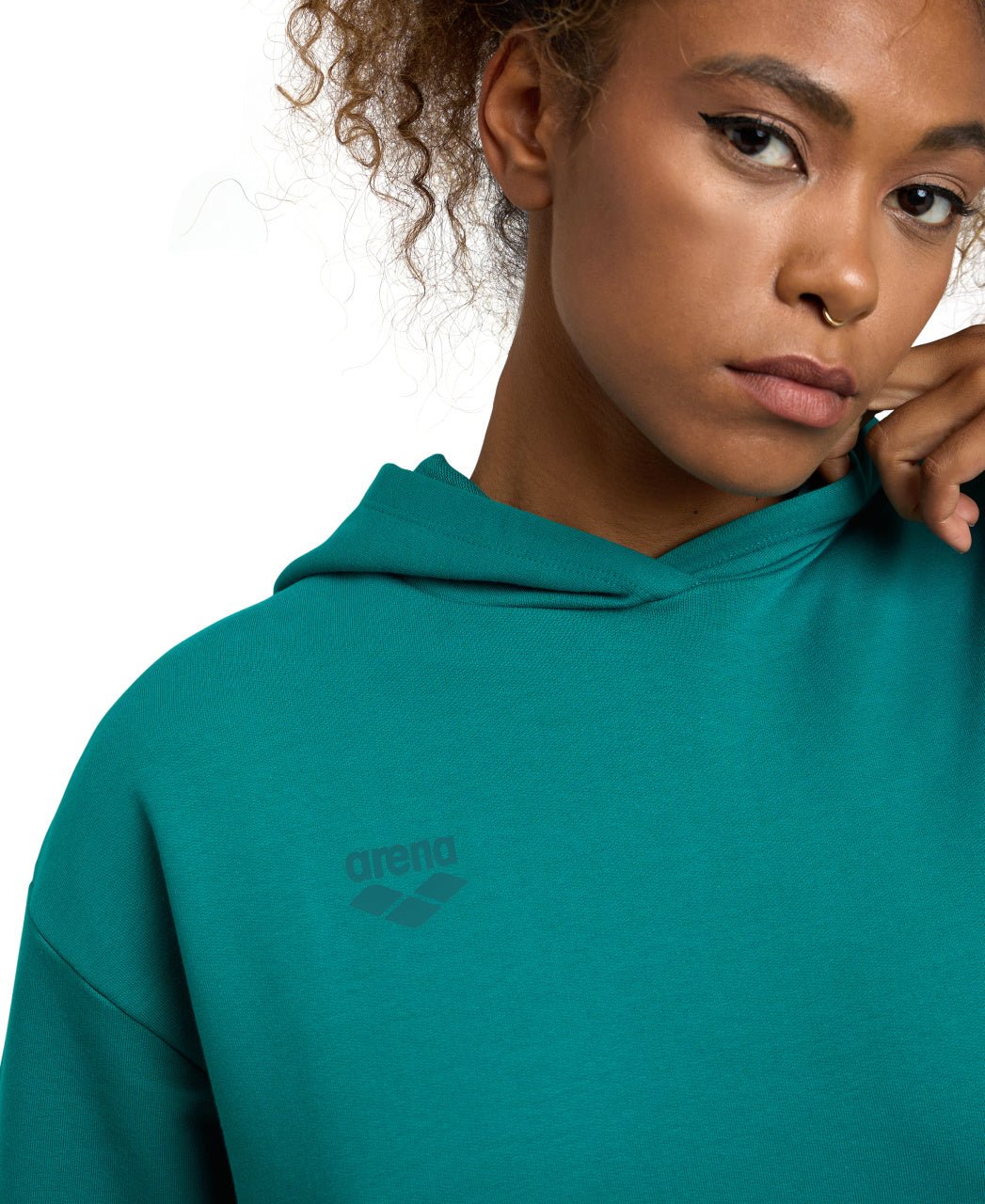 Hooded Sweat Fleece naisten huppari, tummanvihreäArena