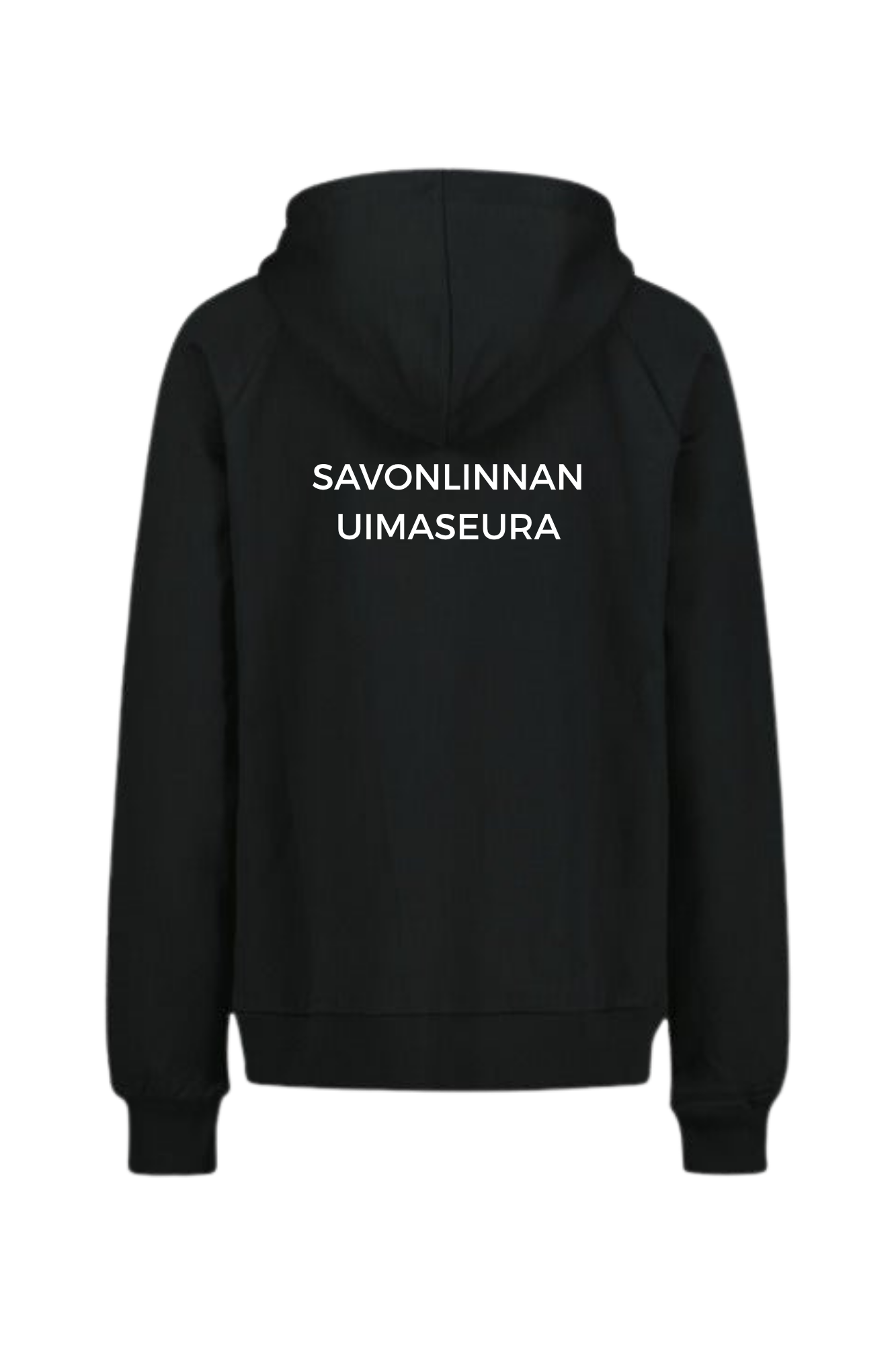 Naisten Hooded Sweat jacket Small Logo, musta - Savonlinnan uimaseura