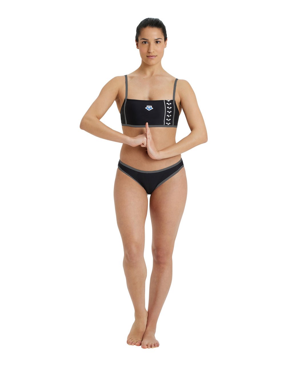 Icons naisten bikinialaosa, musta - harmaaArena