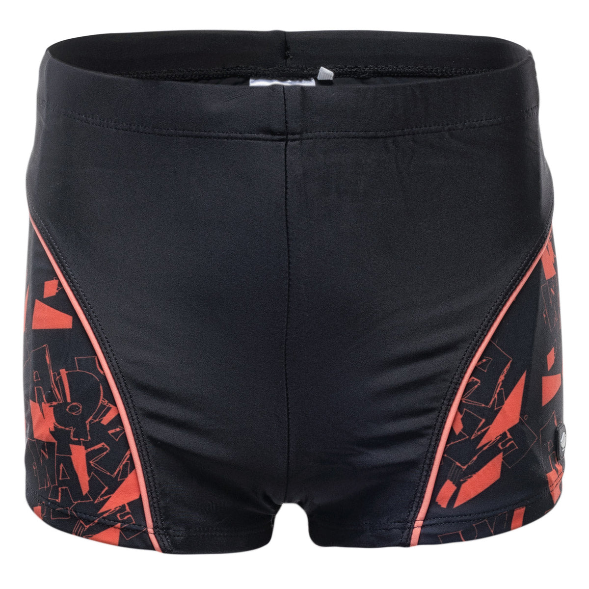 Idaro lasten boxer-uimahousut, musta logokuvio