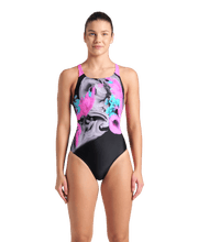 Imaginary Swim Pro Back naisten uimapuku, musta - pinkkiArena