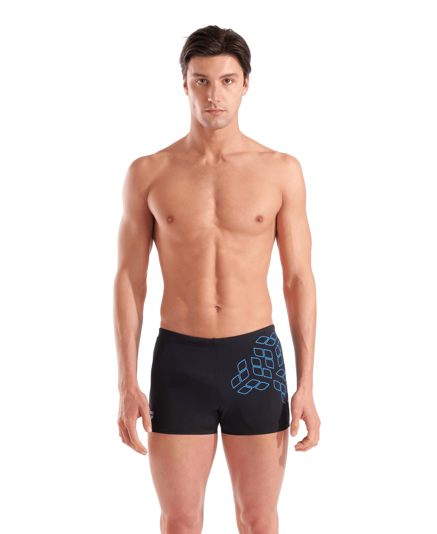 Kikko Graphic Swim Short miesten uimahousut, musta - turkoosiArena