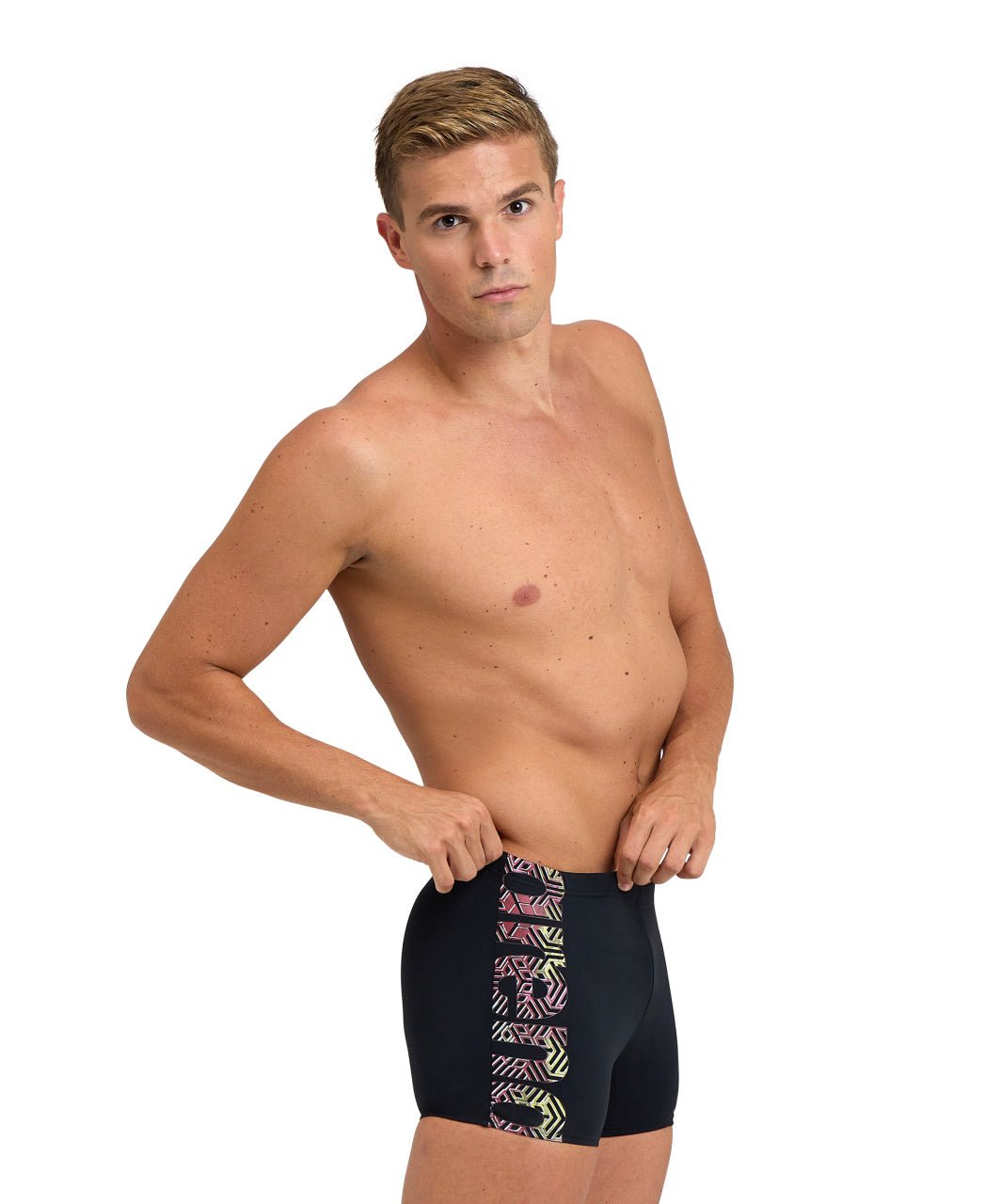 Kikko Pro Swim Short Graphic miesten uimahousut, mustaArena