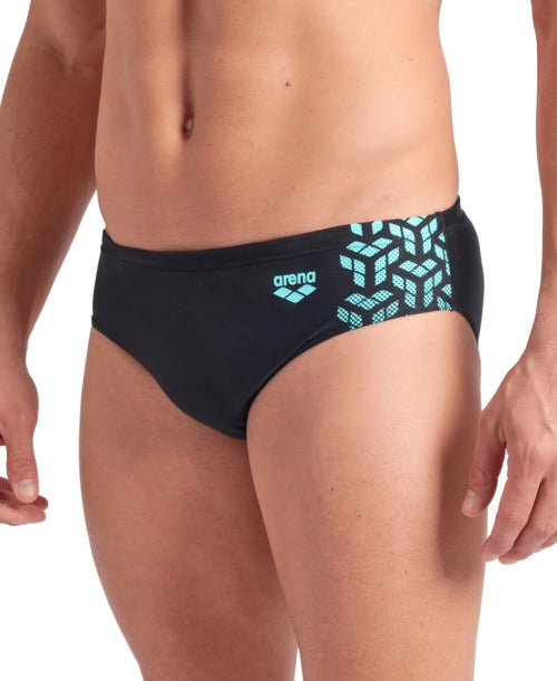 Kikko V Swim Briefs miesten uimahousut, musta - turkoosiArena