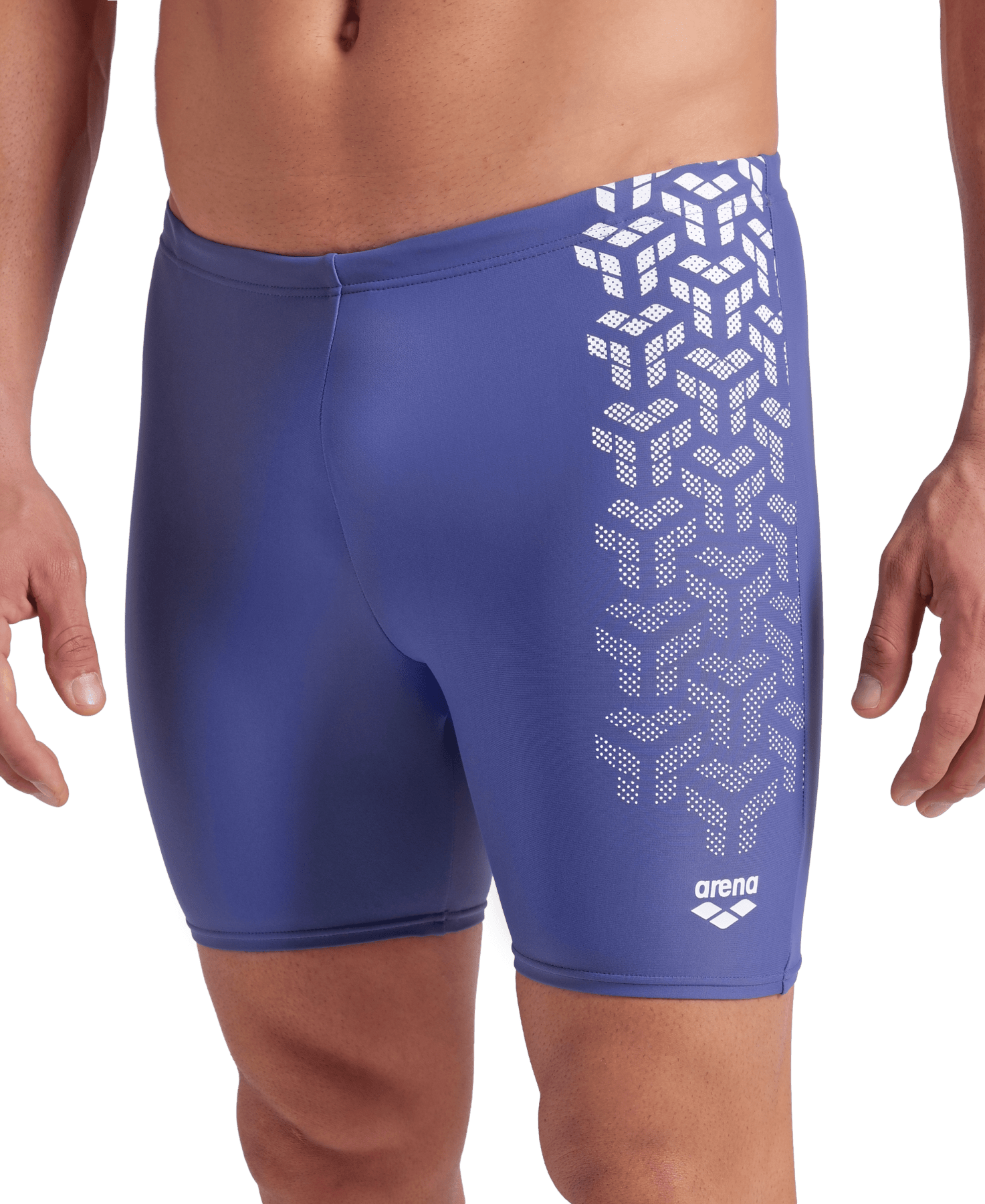 Kikko V Swim Mid Jammer Graphic miesten uimahousut, sini - valkoinen - Arena