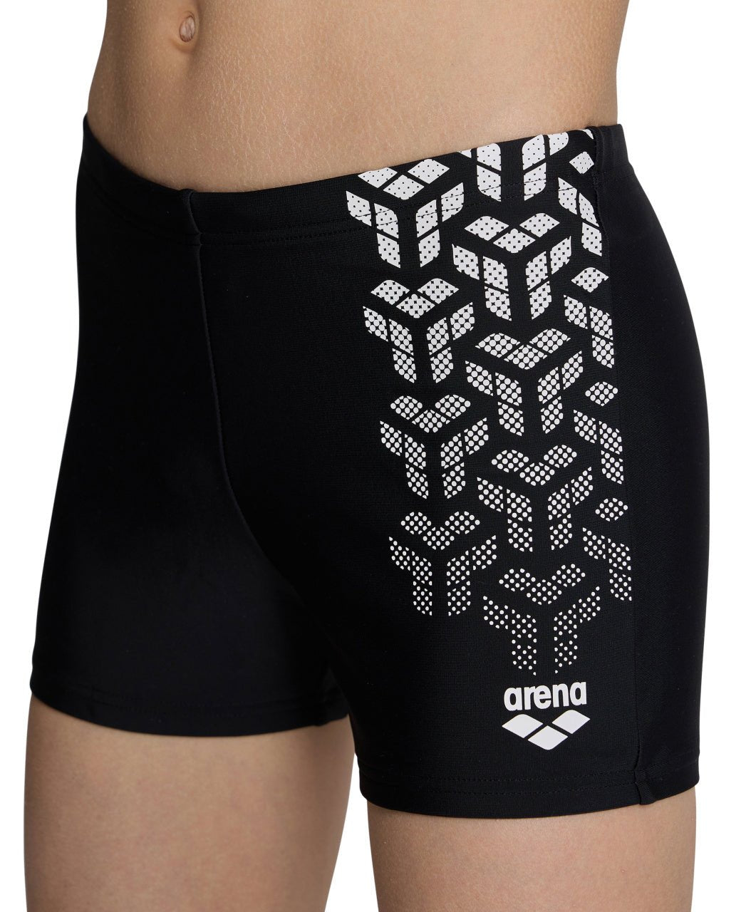 Kikko V Swim Short Graphic poikien uimahousut, musta - valkoinenArena