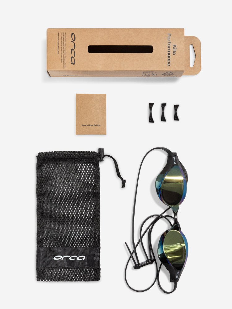 Killa Performance uimalasit, kulta - mustaOrca