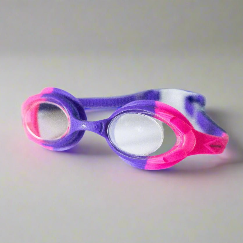 Lasten uimalasipaketti - sisältää pinkki - violetit Aquakids uimalasit sekä uimalakin kaupan päälle - Aquaction