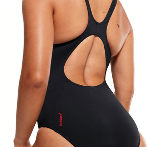 Placement Muscleback women's swimsuit black-blue-red