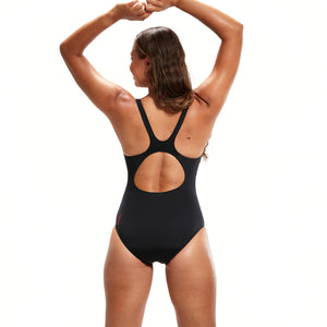 Placement Muscleback women's swimsuit black-blue-red