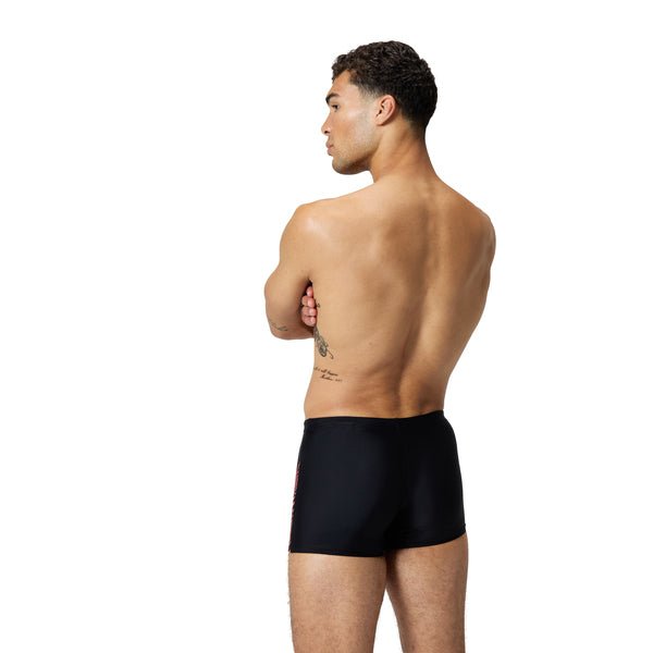Medley Logo Aquashort miesten uimahousut, musta - punainen - Speedo