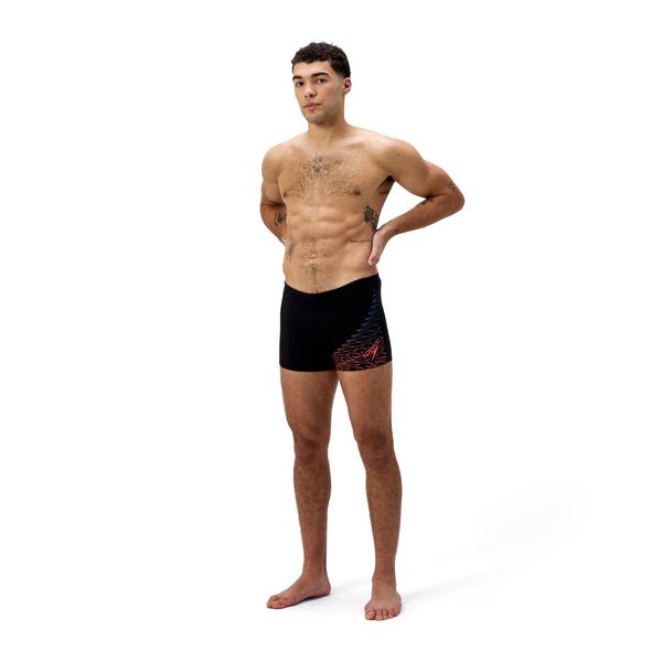 Medley Logo Aquashort miesten uimahousut, musta - sini - oranssiSpeedo