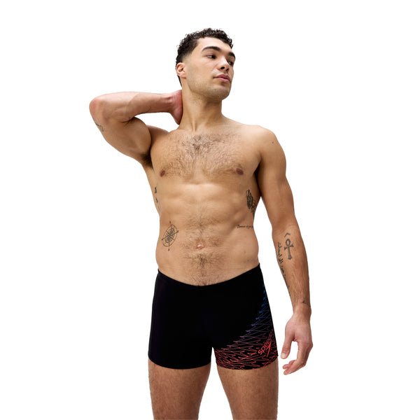 Medley Logo Aquashort miesten uimahousut, musta - sini - oranssiSpeedo
