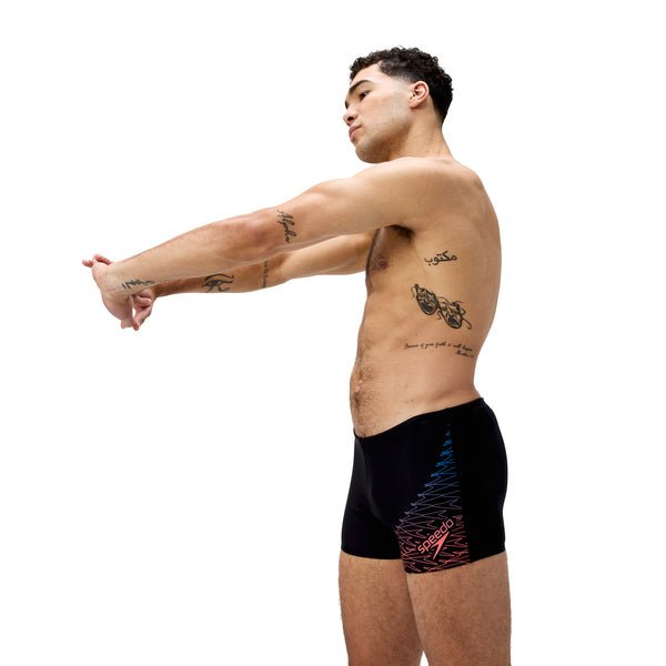 Medley Logo Aquashort miesten uimahousut, musta - sini - oranssiSpeedo