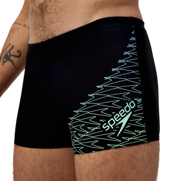 Medley Logo Aquashort miesten uimahousut, musta - vihreäSpeedo