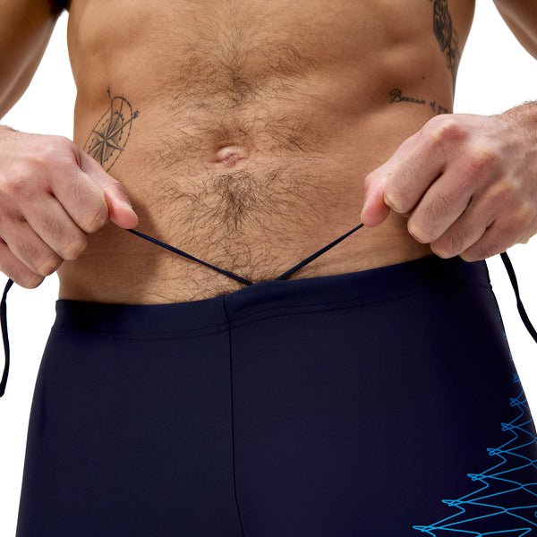 Medley Logo Aquashort miesten uimahousut, navy - turkoosiSpeedo