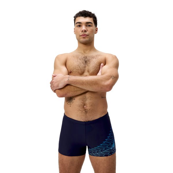 Medley Logo Aquashort miesten uimahousut, navy - turkoosiSpeedo