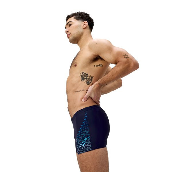 Medley Logo Aquashort miesten uimahousut, navy - turkoosiSpeedo