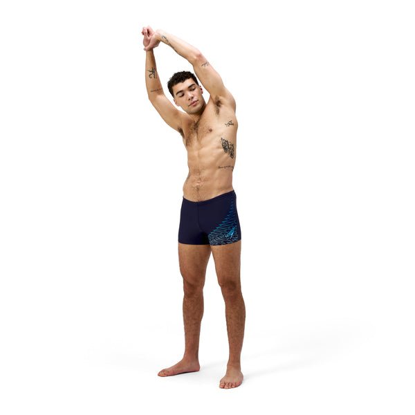 Medley Logo Aquashort miesten uimahousut, navy - turkoosiSpeedo