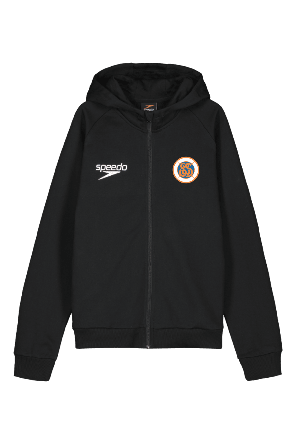 Miesten Hooded Sweat jacket Small Logo, musta - Savonlinnan uimaseuraSavonlinnan uimaseura