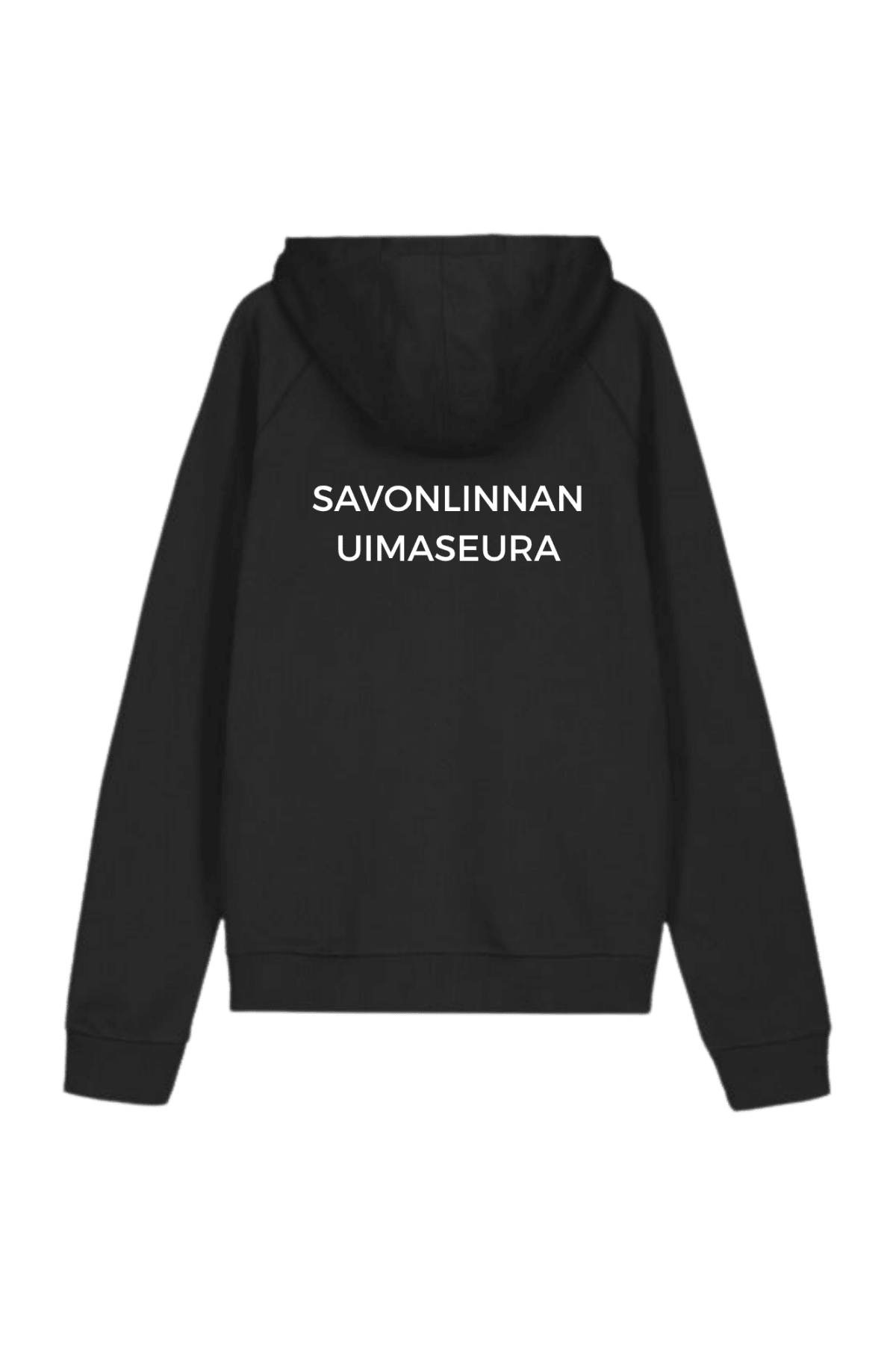 Nuorten Hooded Sweat Jacket Small Logo, musta - Savonlinnan uimaseuraSavonlinnan uimaseura