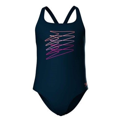 Placement Medalist JR tyttöjen uimapuku, tummansininen - Speedo