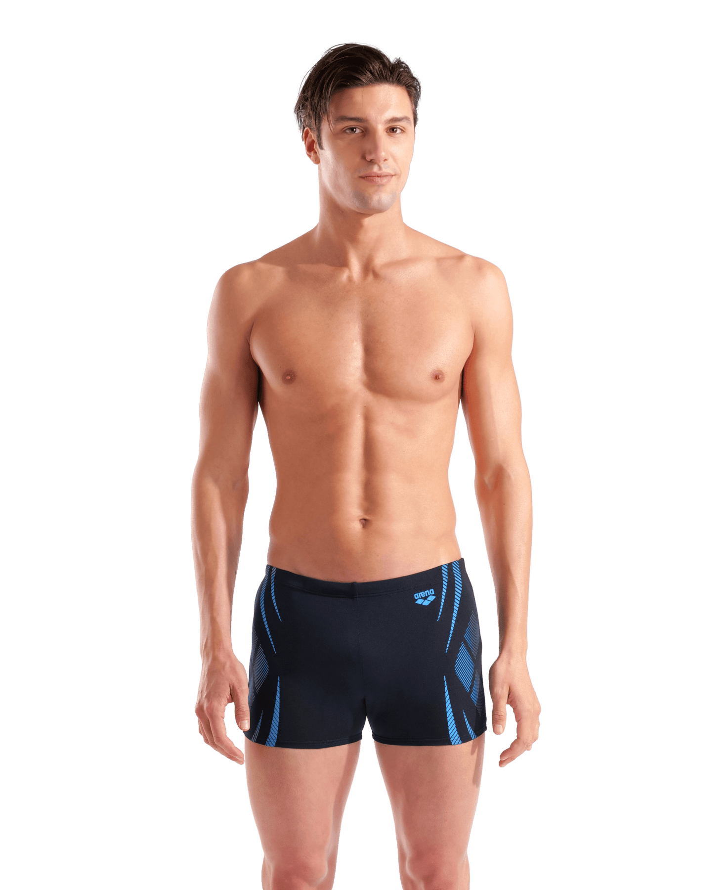 Poseidonia Swim Short miesten uimahousut, musta - turkoosiArena