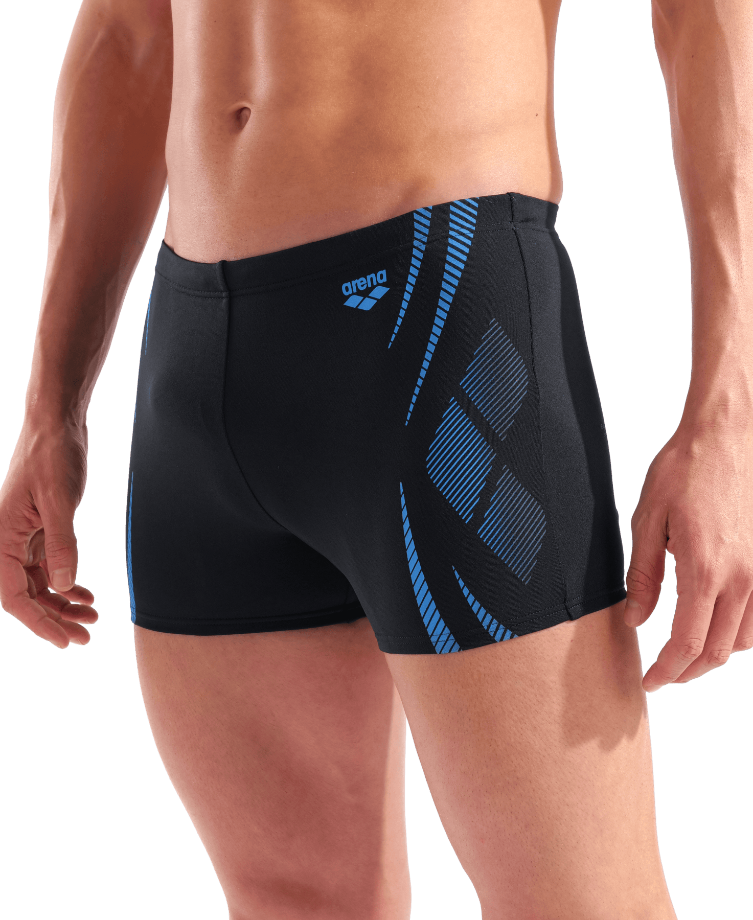 Poseidonia Swim Short miesten uimahousut, musta - turkoosiArena