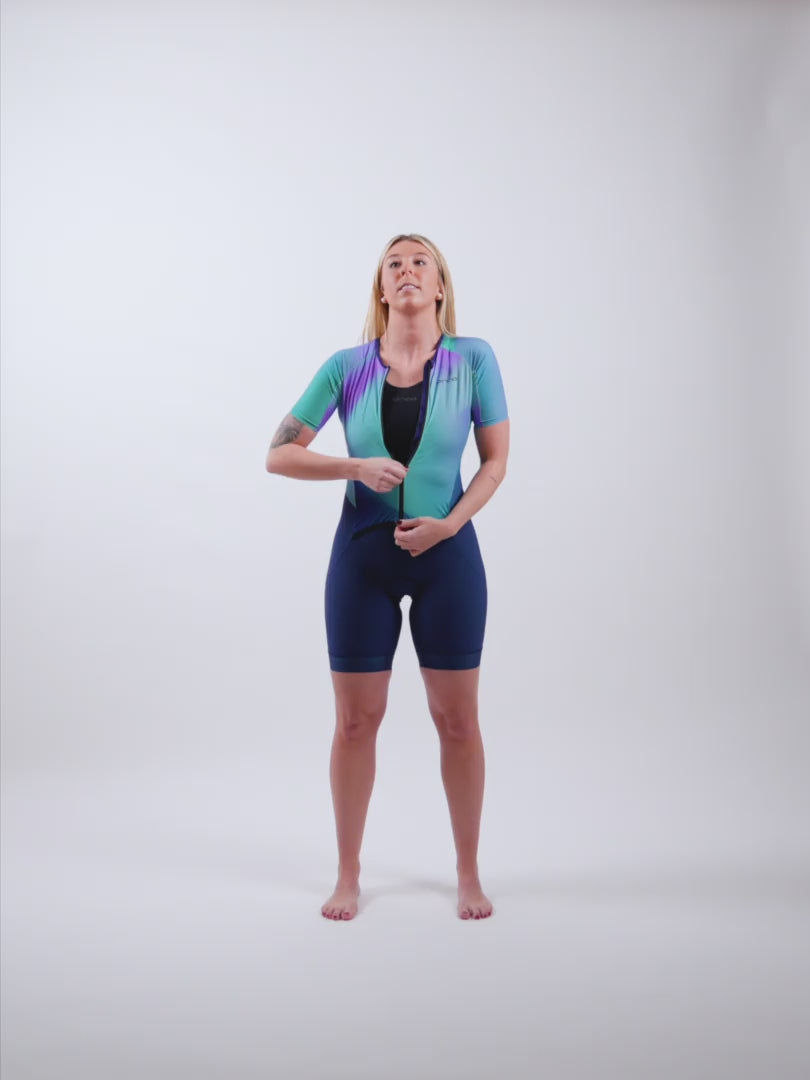Lataa video: Athlex Aero Race V2 trisuit naisten triathlon kilpapuku