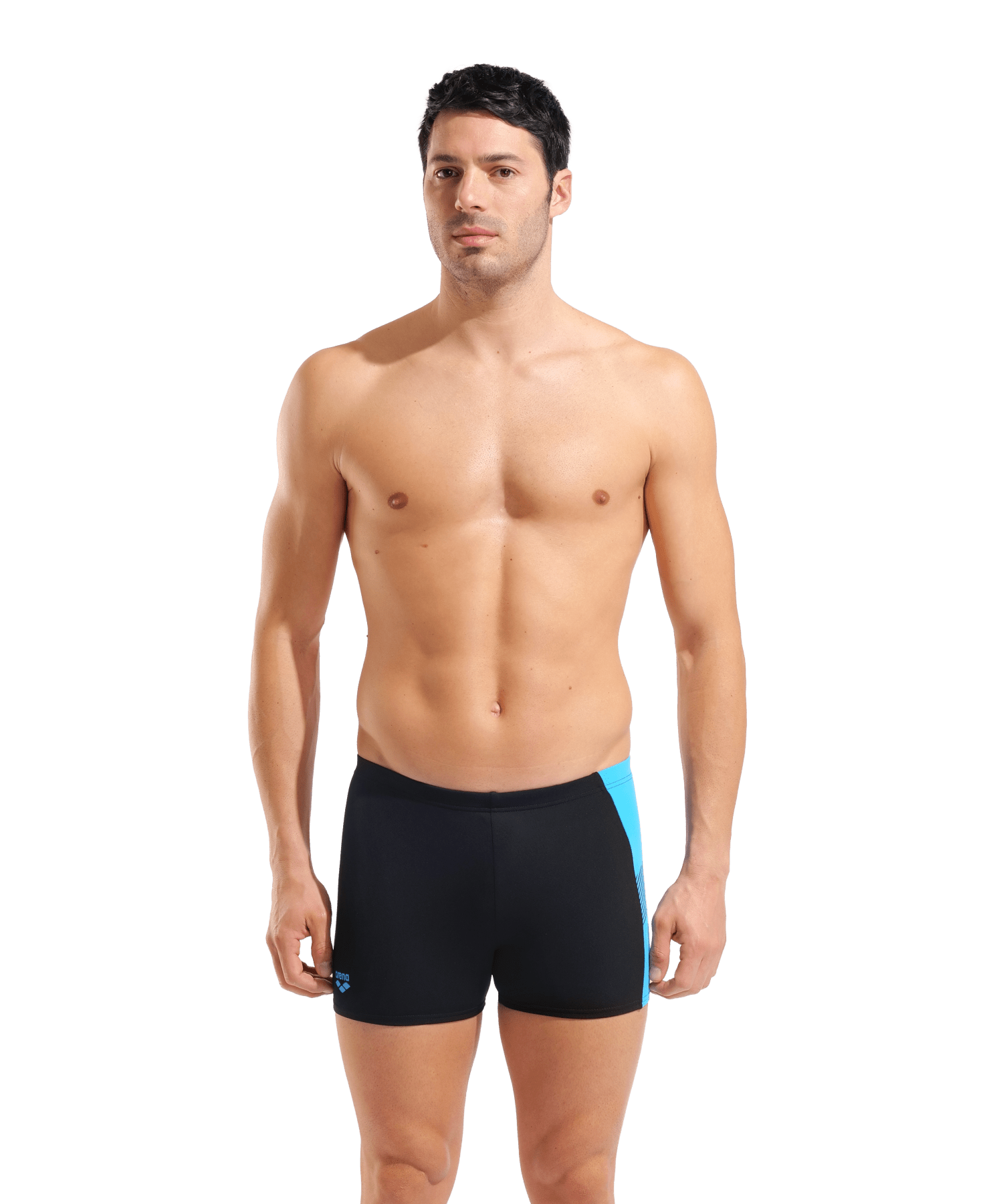 Printed Splice Swim Short miesten uimahousut, musta-turkoosiArena