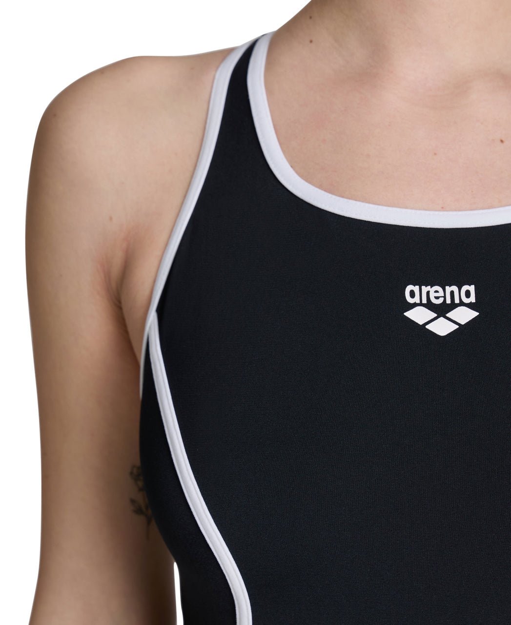 ProFile Swimsuit V Back naisten uimapuku, musta - valkoinenArena