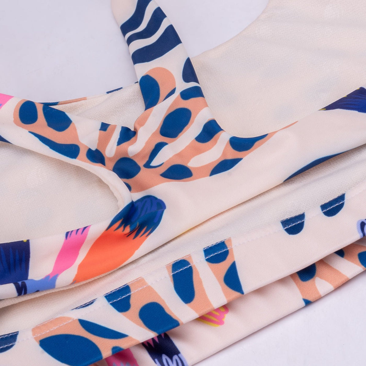 Rodani tyttöjen bikiniyläosa, beige kukkakuosi