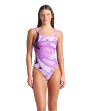Seabed O back One Piece naisten uimapuku, violetti - musta - Arena